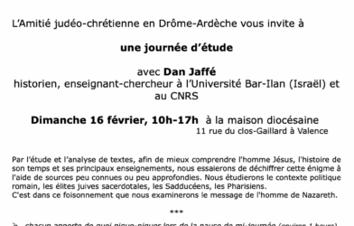 Journée d'étude avec l'Amitié Judéo-Chrétienne