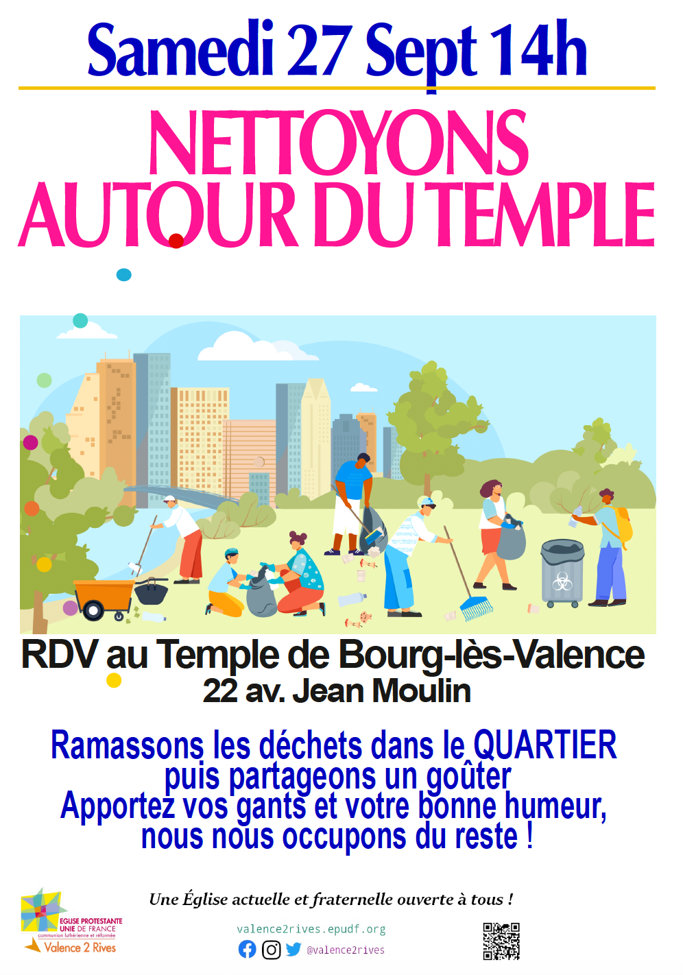 groupe ramassant des déchets dans la nature proche de la ville