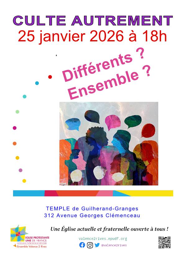 affiche avec personnages et bulles de couleurs différentes