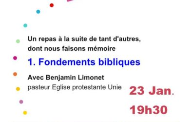 Réflexion et partage - La Cène : fondements bibliques - Ven 23 jan 19h30