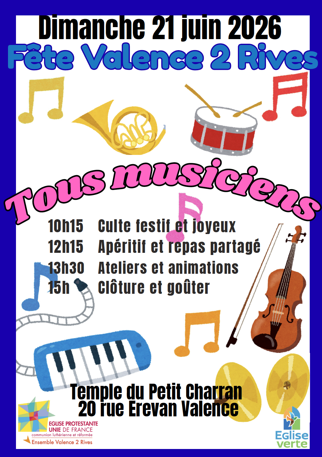 affiche pour la fête du 21 juin
